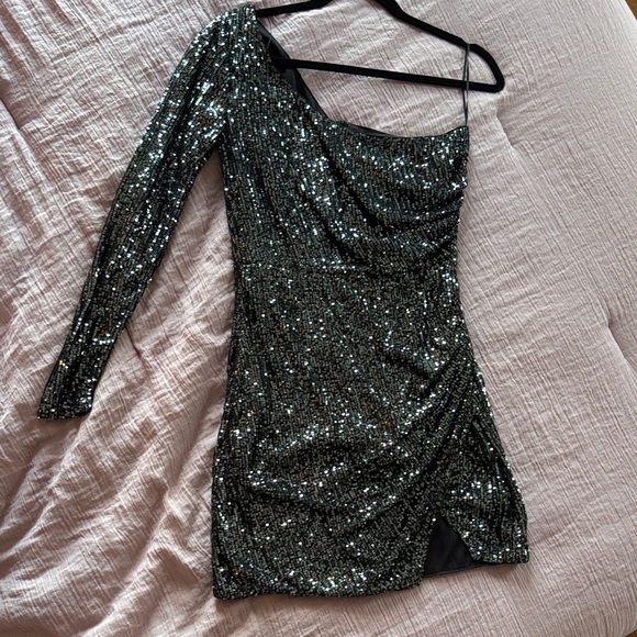 Windsor Black Sequin Asymmetrical Dress - Picture 1 of 1